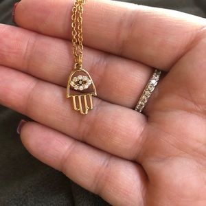 Hamsa hand and evil eye necklace.NWT